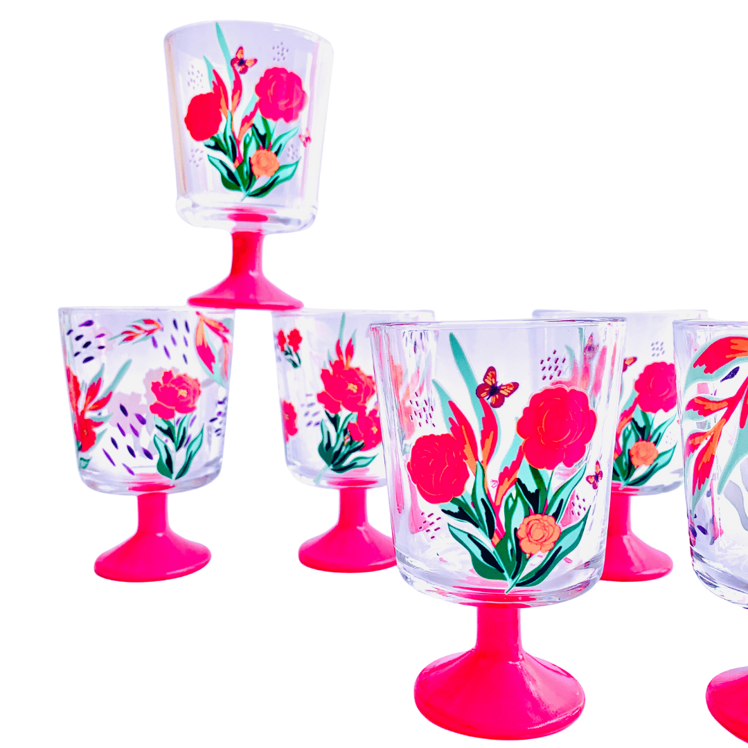 Set de copas pedestal Karen