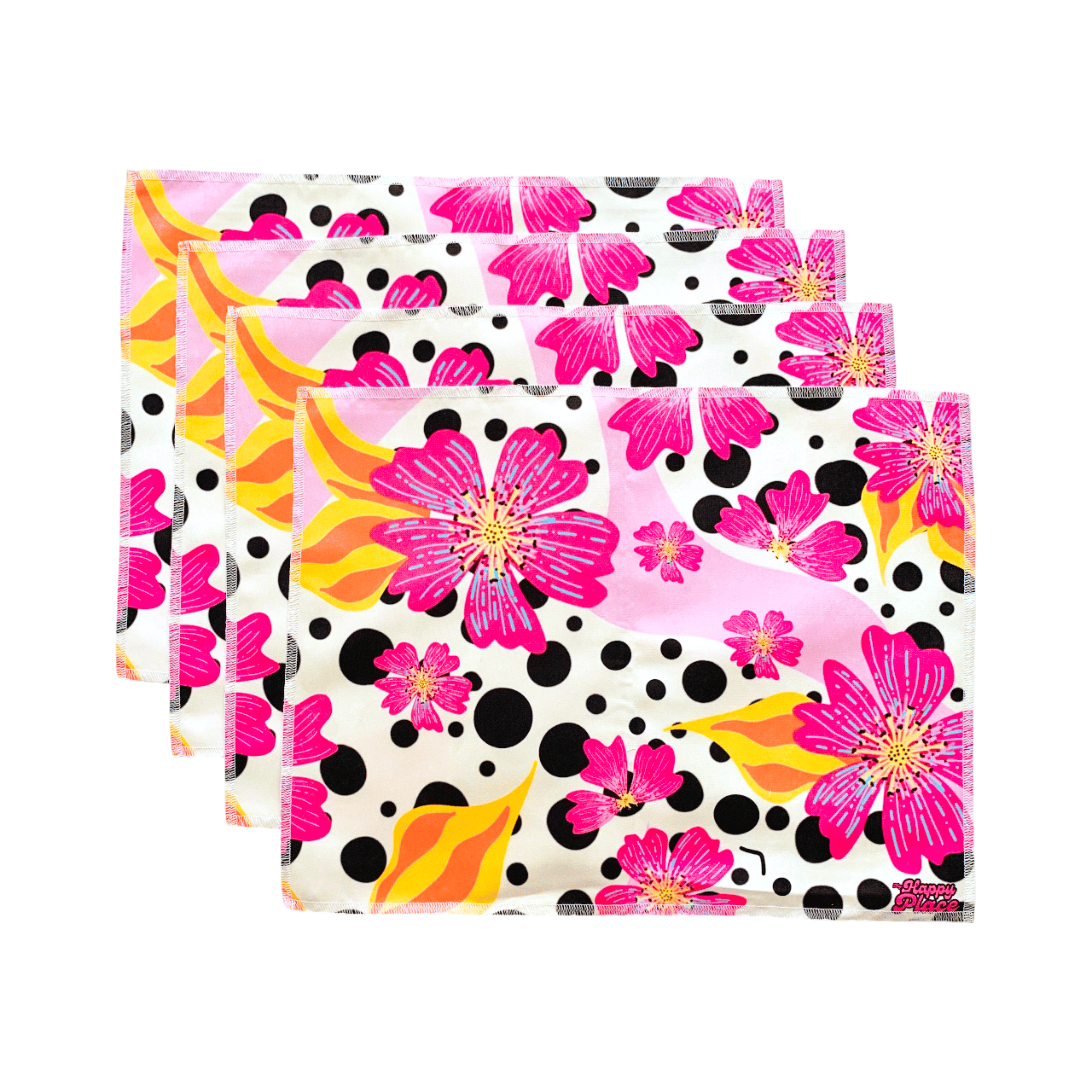 Set de 4 individuales de tela Dot