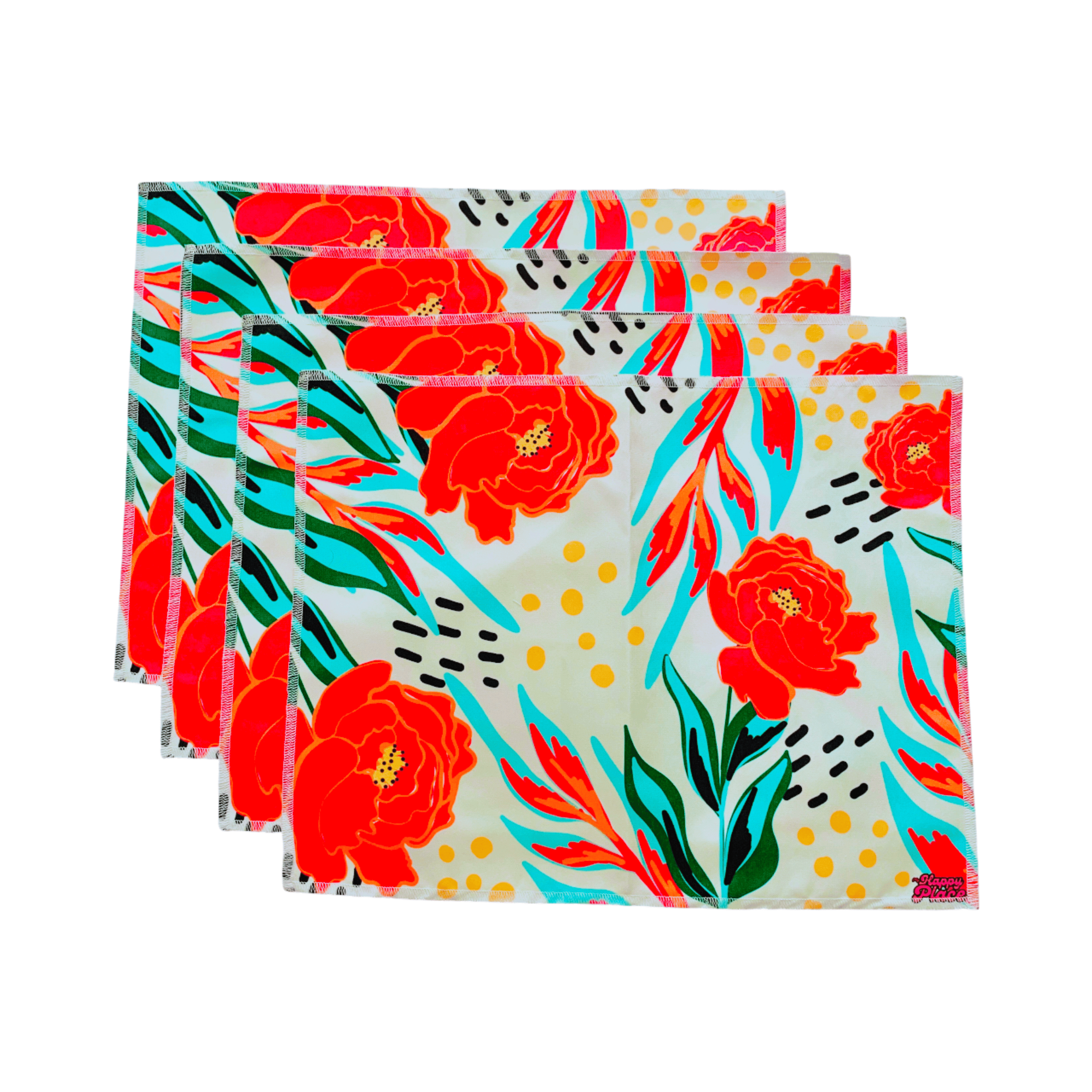 Set de 4 individuales de tela Karen