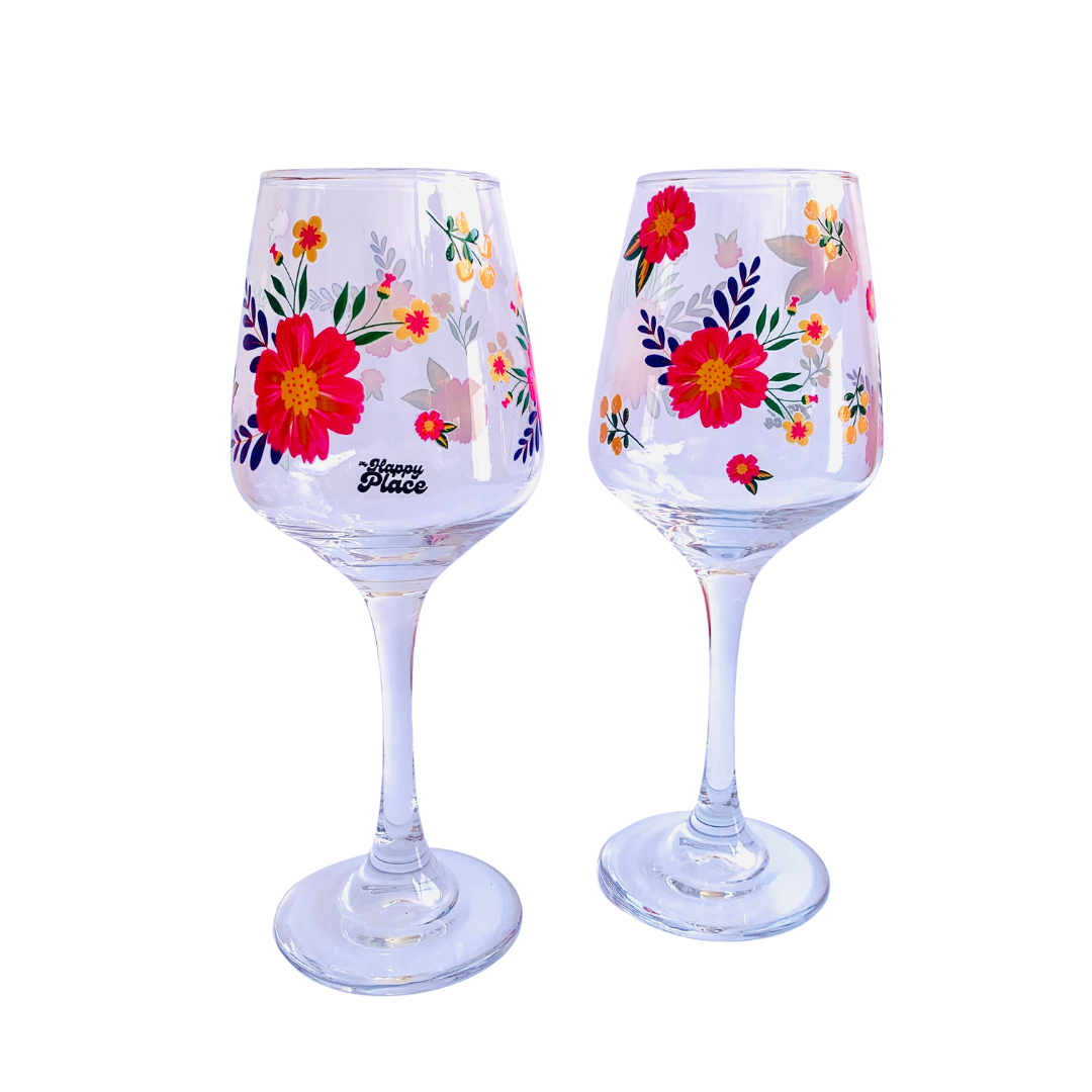 Set 2 Copa Vino Flor
