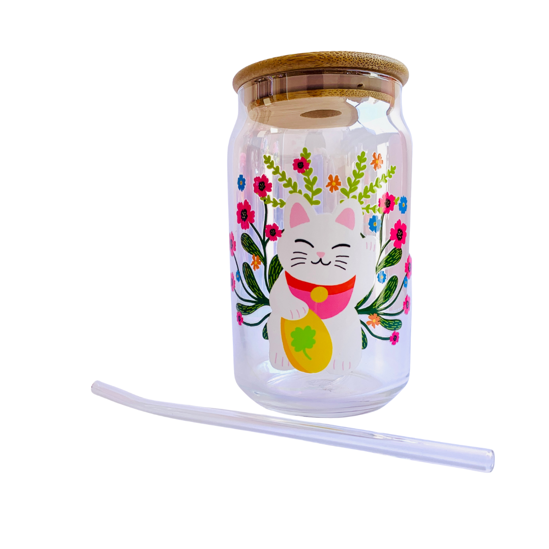 Vaso Lata con tapa Cat