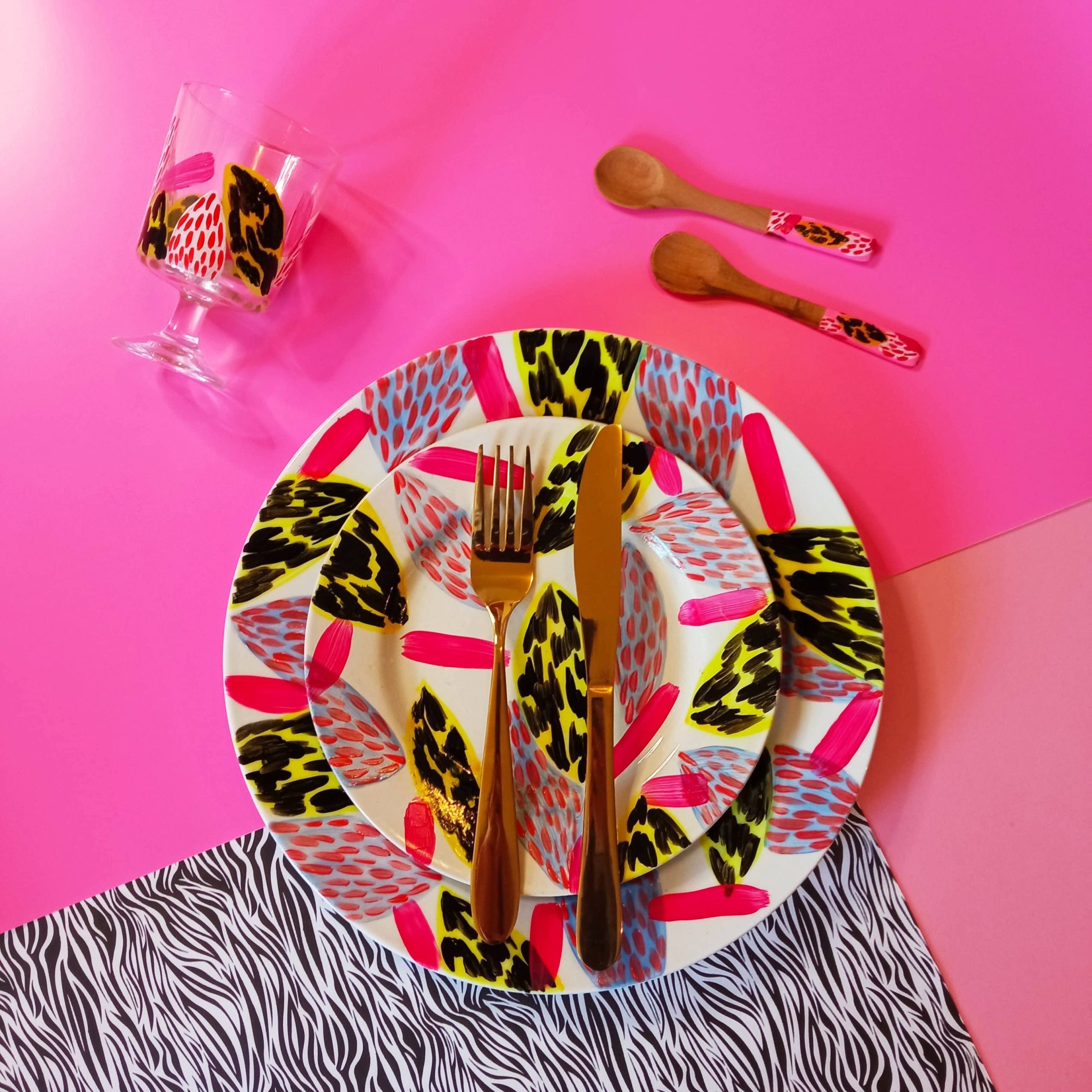 Juego de loza Animal Print