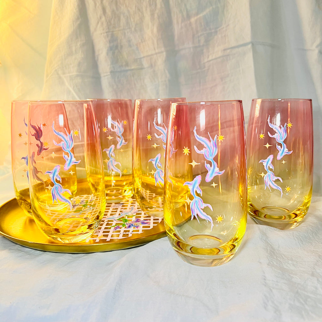 Set 6 vasos Donde nadan los sueños