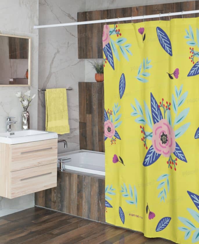 Cortina de Baño Flores