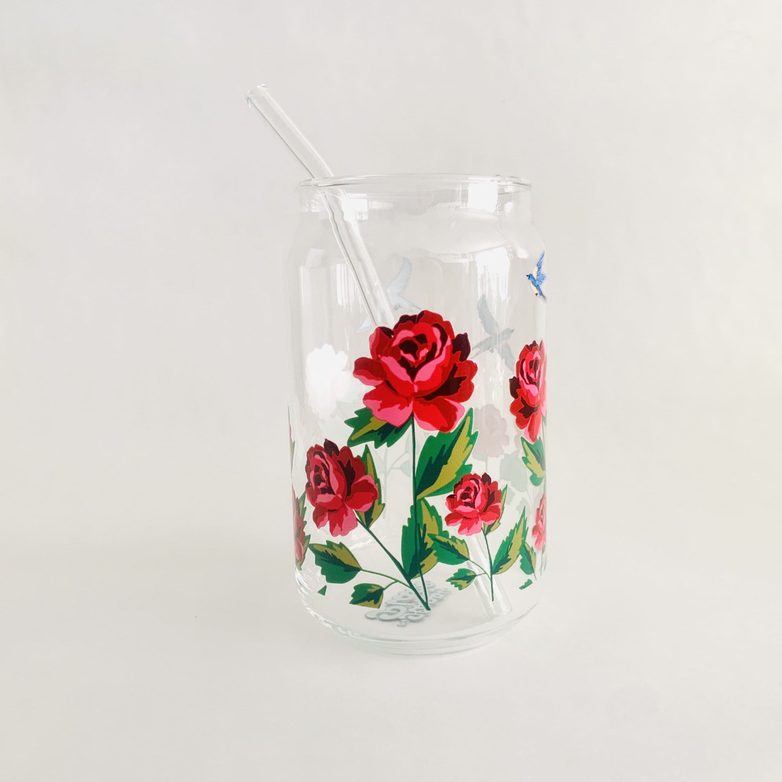 Vaso Lata vidrio Rosa